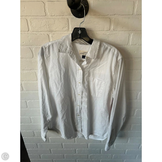 Top Long Sleeve By Universal Thread In White, Size: S