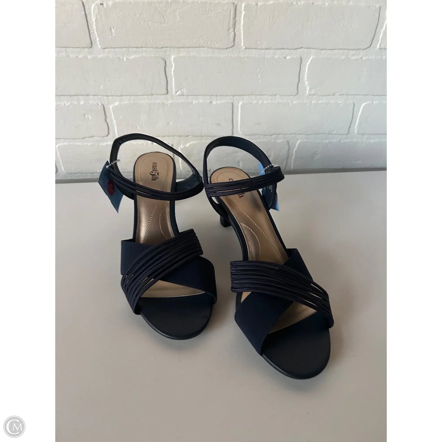 Sandals Heels Block By East 5th In Blue, Size: 9