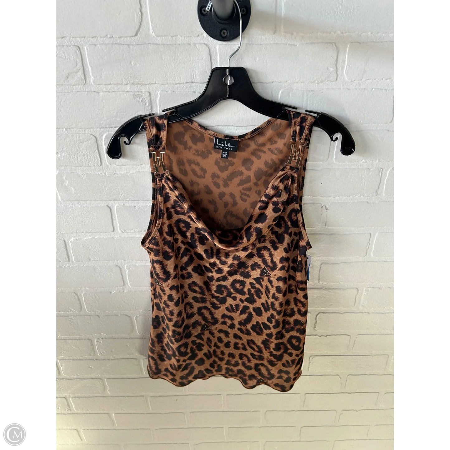 Top Sleeveless By Nicole By Nicole Miller In Animal Print, Size: Xs
