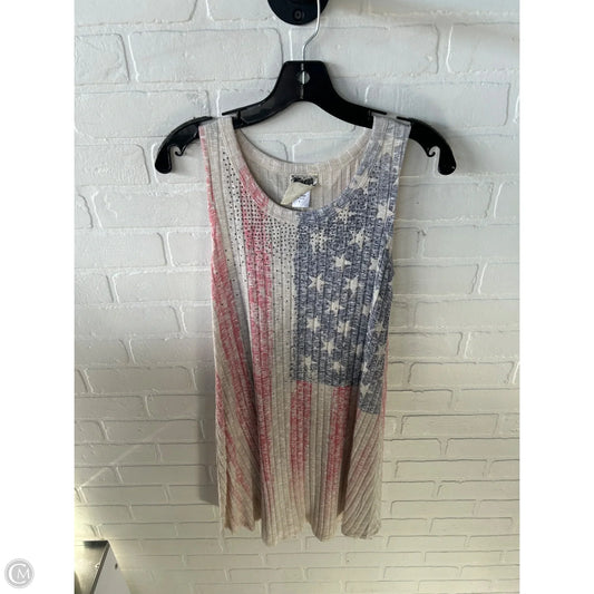 Tunic Sleeveless By Vocal In Blue & Tan, Size: S