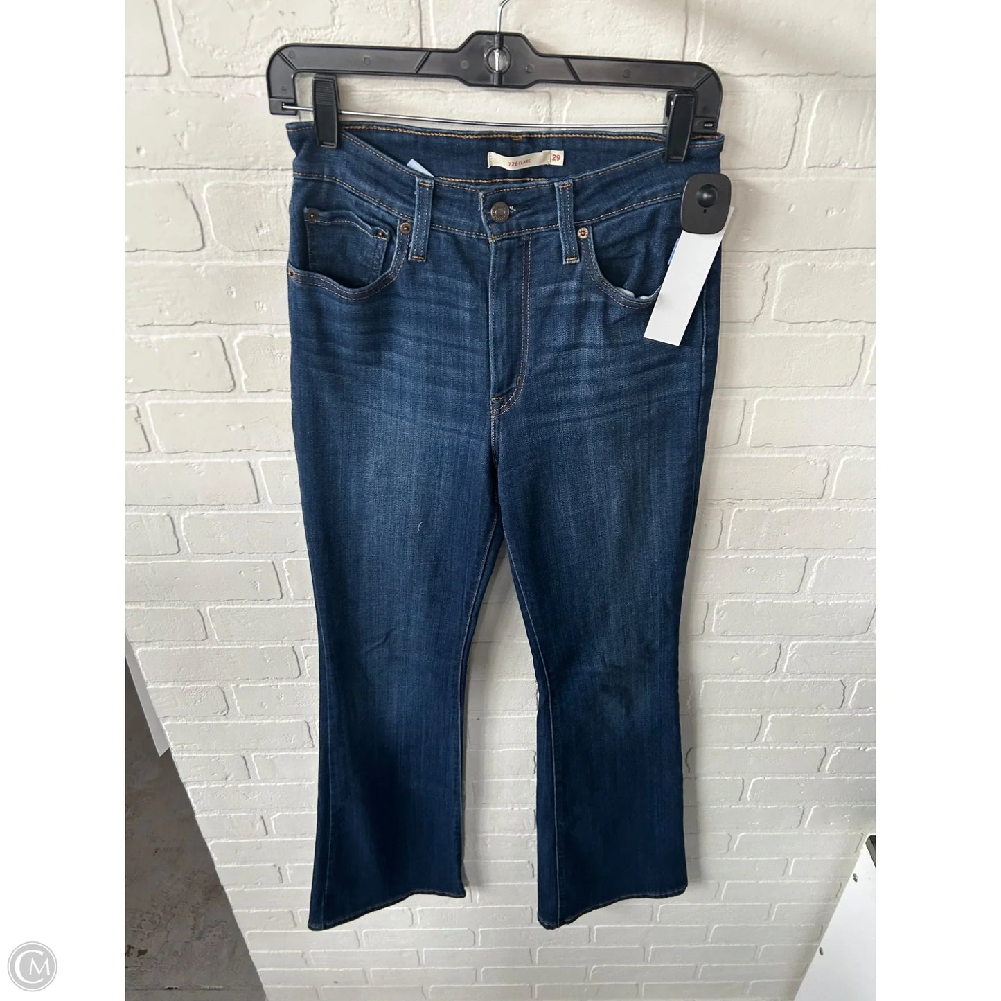 Jeans Flared By Levis In Blue Denim, Size: 8