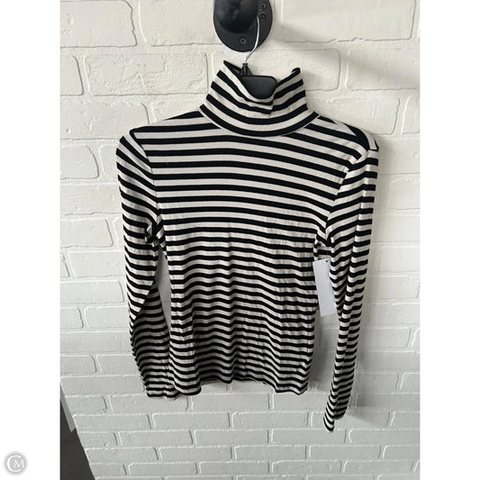 Top Long Sleeve By H&m In Black & Cream, Size: M