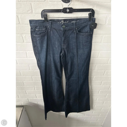 Jeans Flared By 7 For All Mankind In Blue Denim, Size: 14