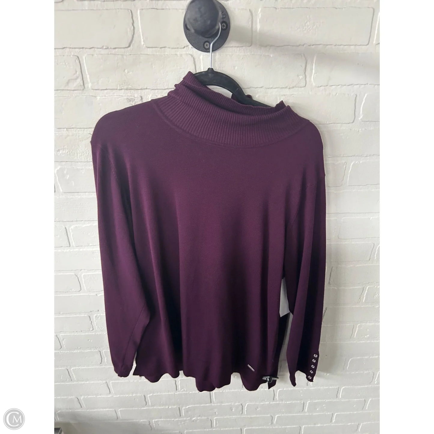 Sweater By Calvin Klein In Purple, Size: 2x