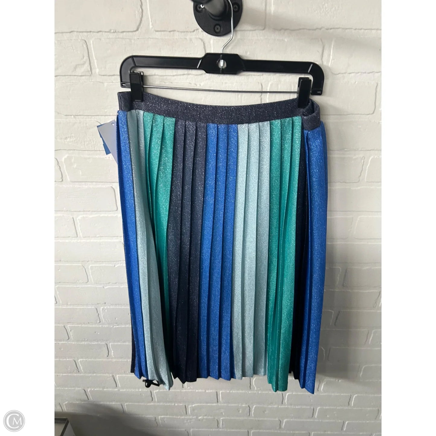 Skirt Midi By Maeve In Blue & Green, Size: 8/M