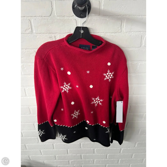 Sweater By Crazy Horse In Black & Red, Size: Xl