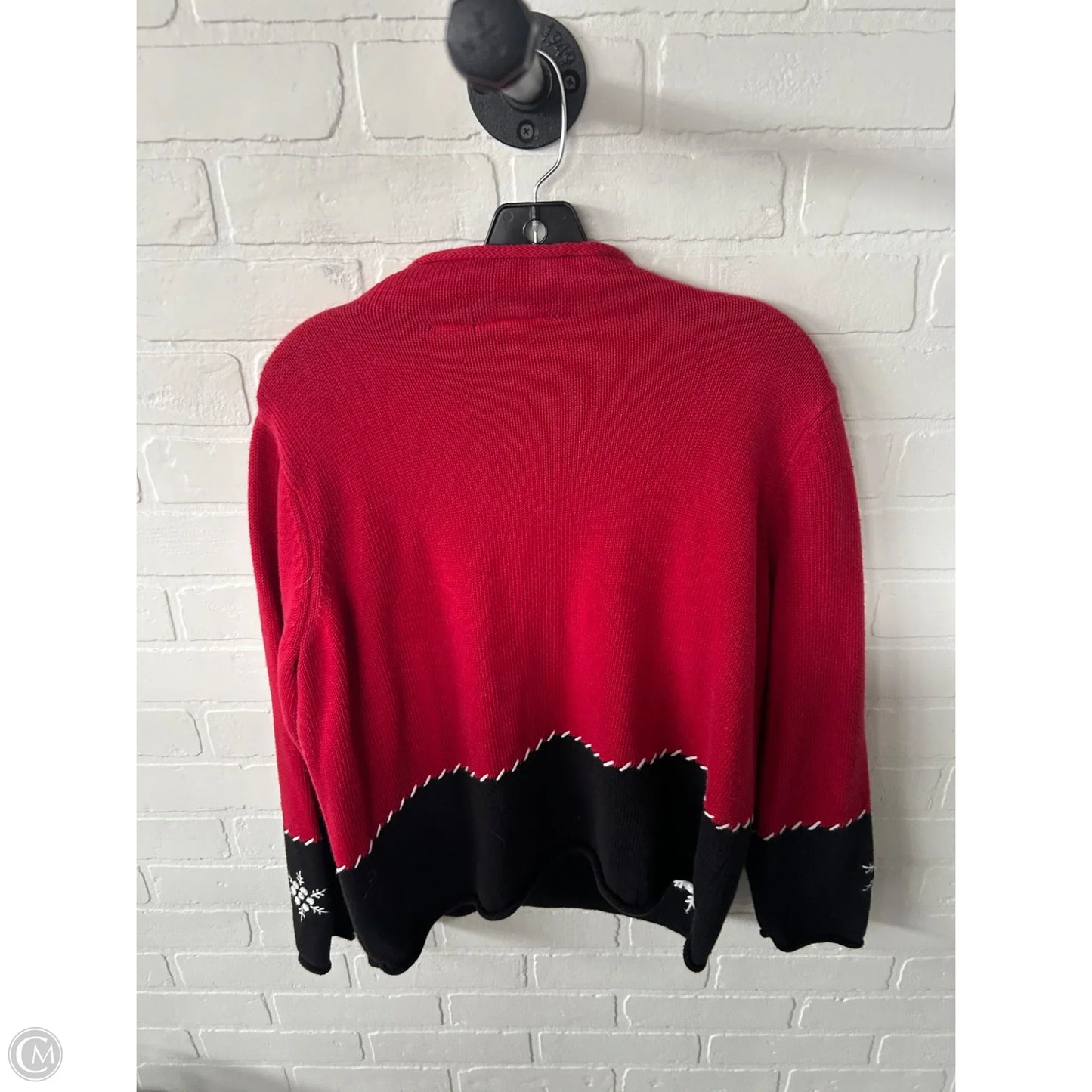 Sweater By Crazy Horse In Black & Red, Size: Xl