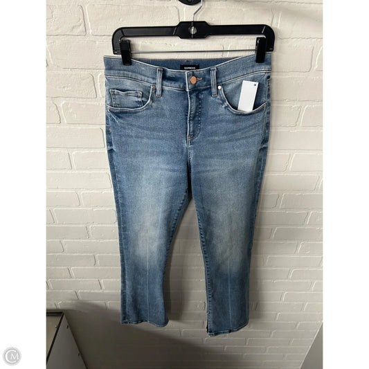 Jeans Straight By Express In Blue Denim, Size: 8