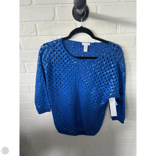 Sweater By Chicos In Blue, Size: M