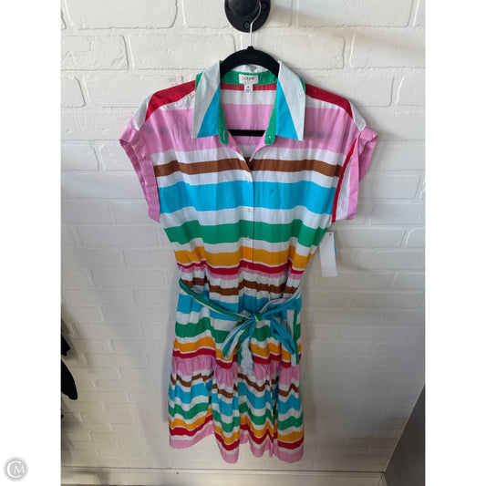 Dress Casual Midi By J. Crew In Blue & Pink, Size: M
