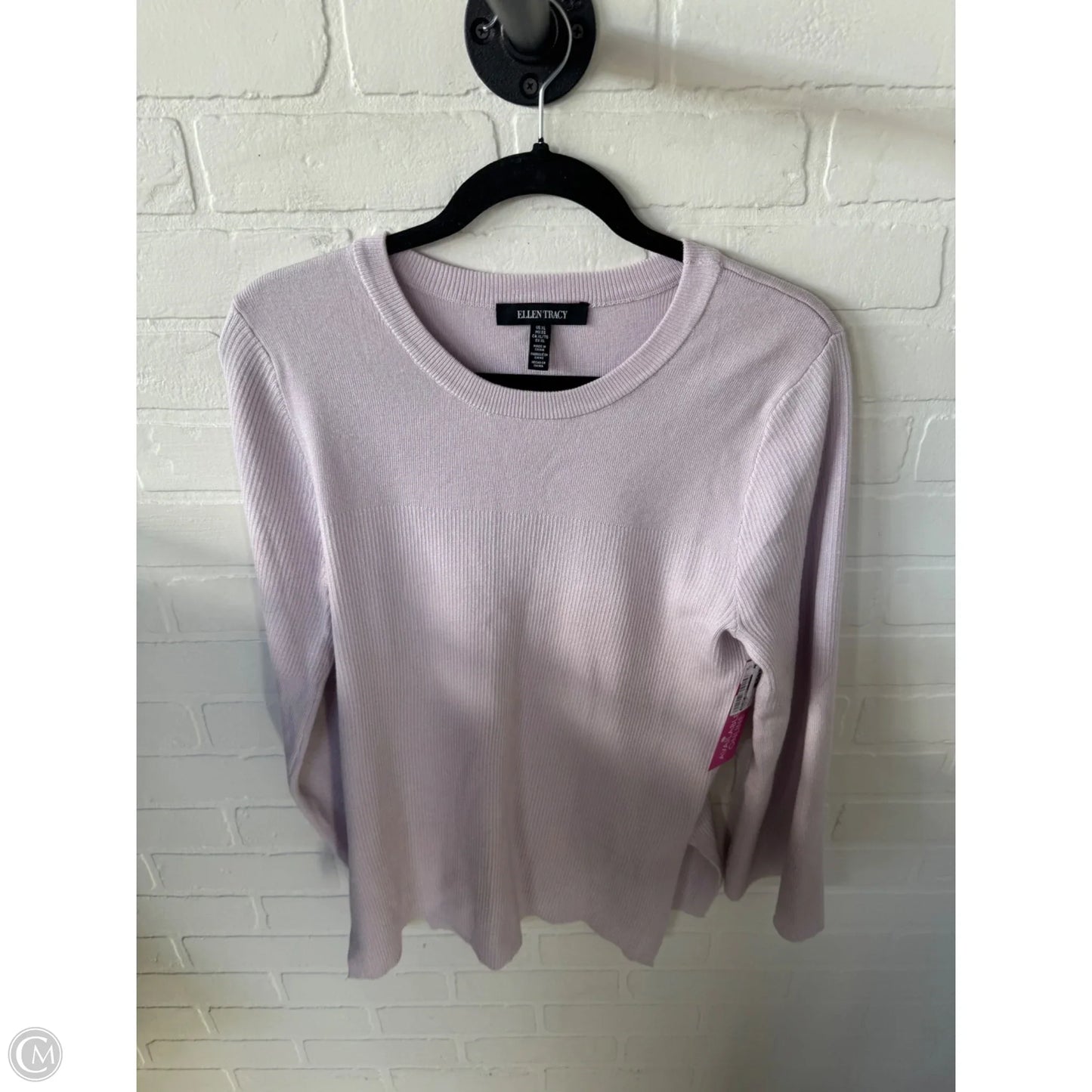 Sweater By Ellen Tracy In Purple, Size: Xl