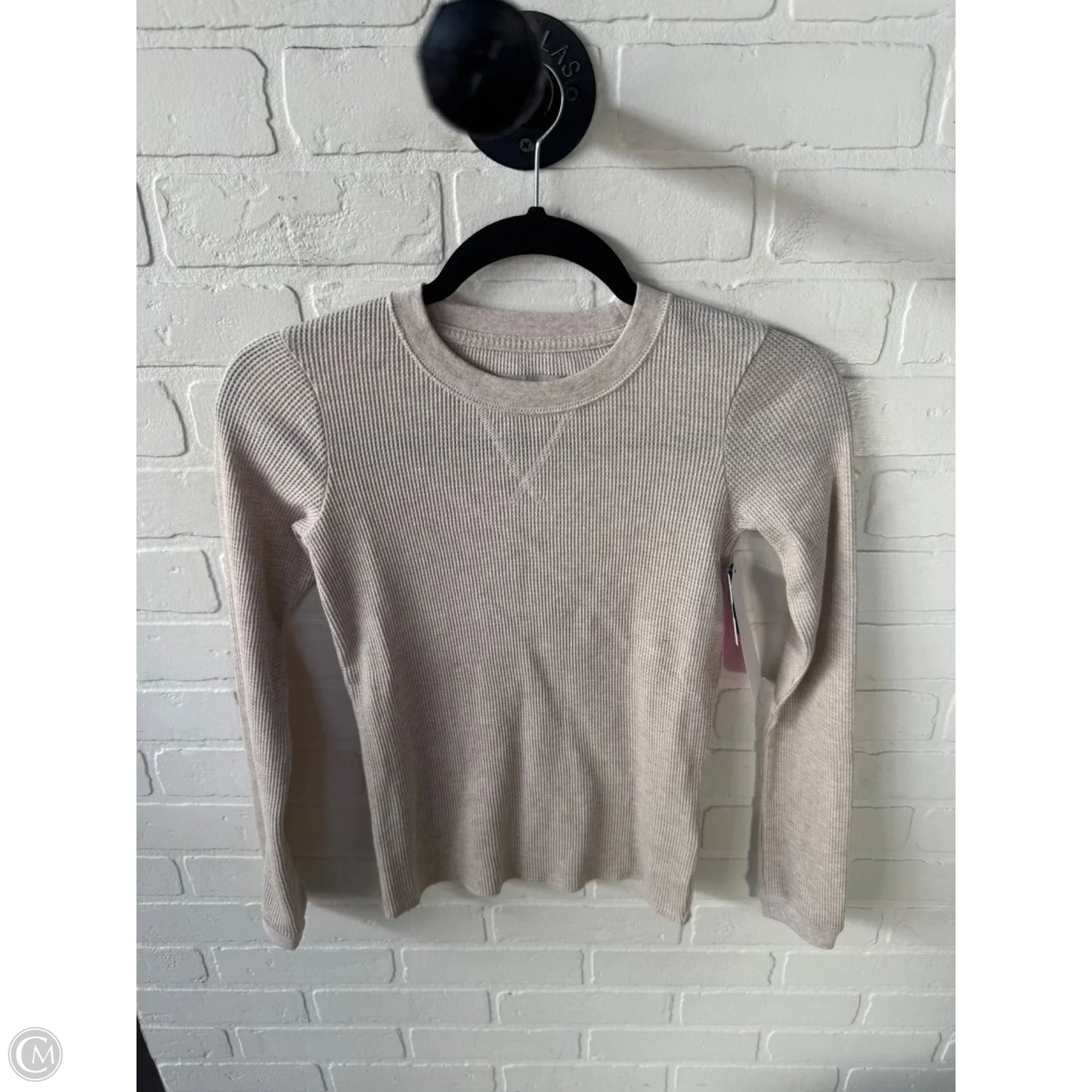 Top Long Sleeve Basic By Everlane In Tan, Size: Xxs
