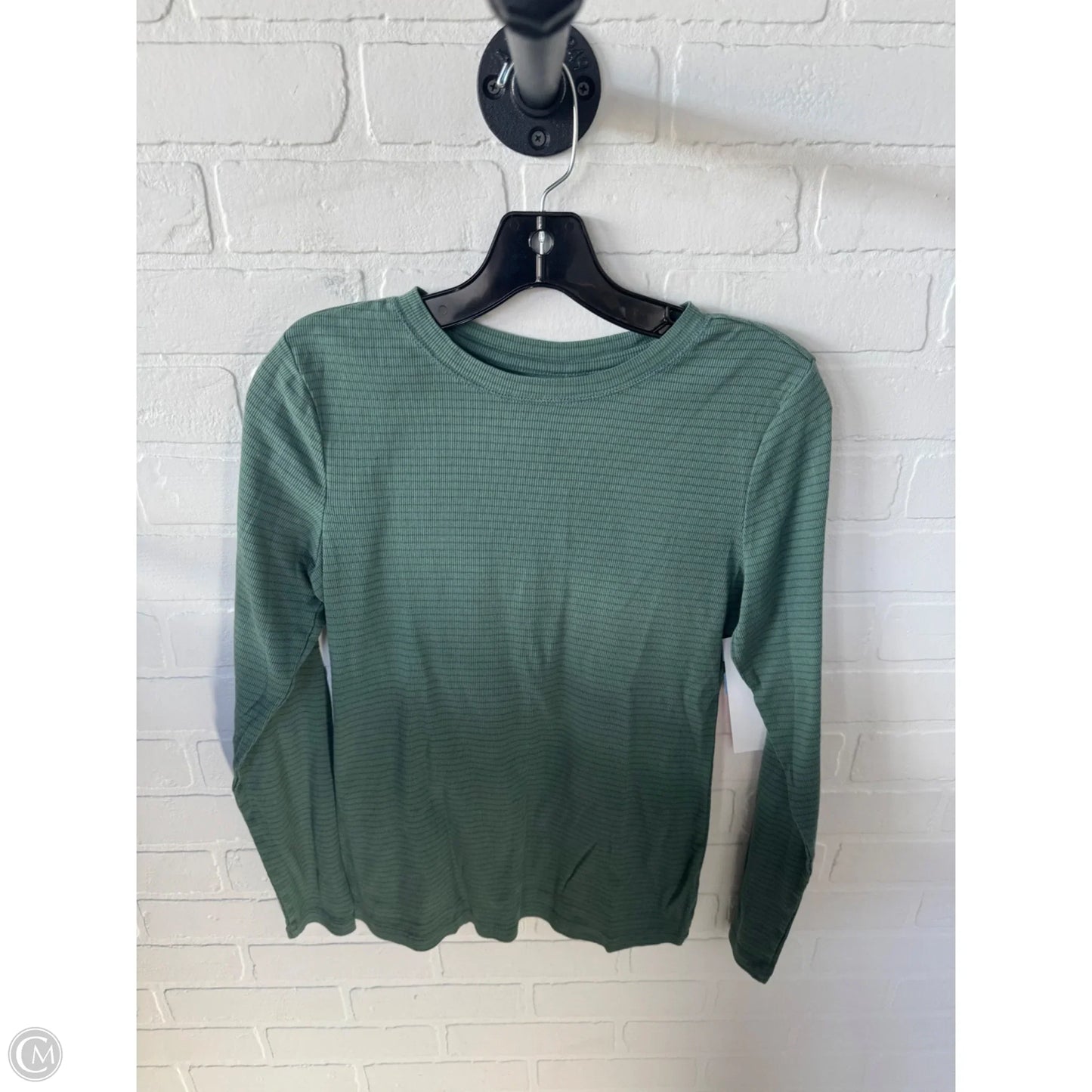Top Long Sleeve Basic By Universal Thread In Green & Grey, Size: M