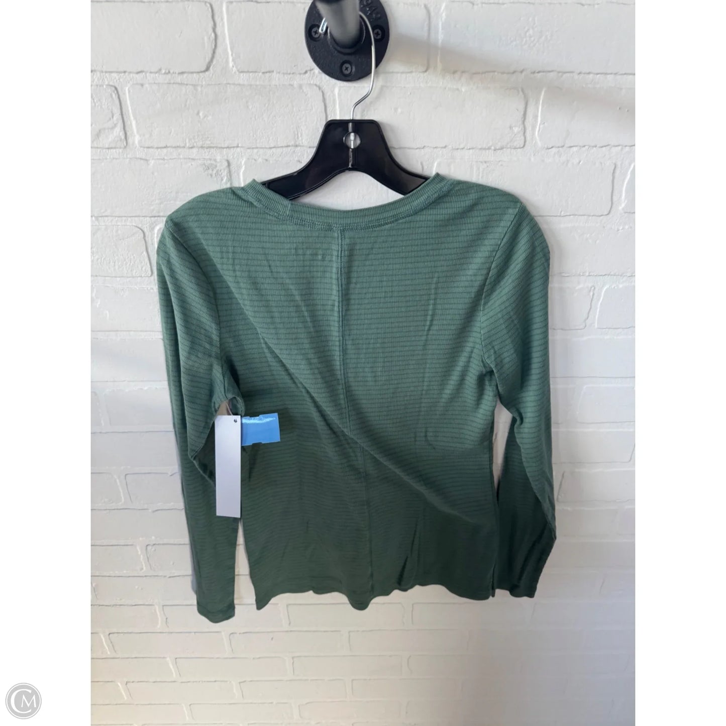 Top Long Sleeve Basic By Universal Thread In Green & Grey, Size: M