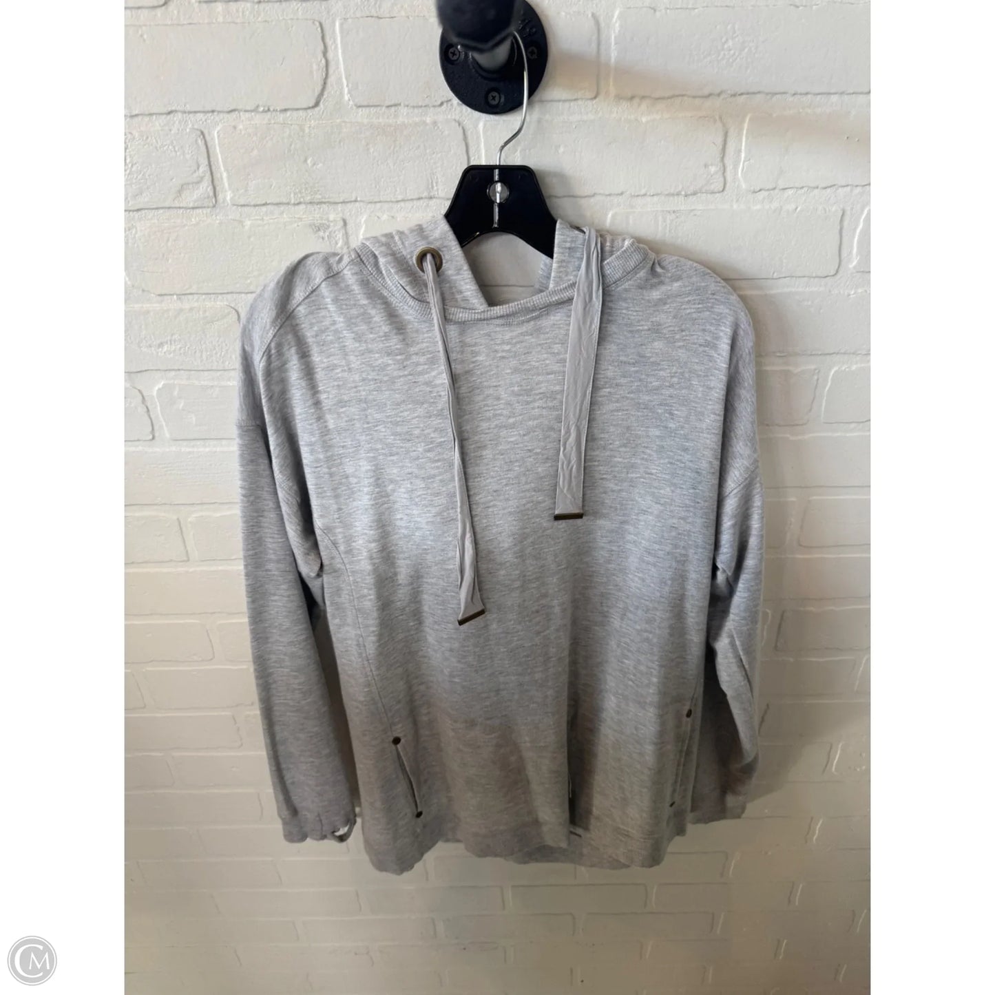 Sweatshirt Hoodie By Soft Surroundings In Grey, Size: M