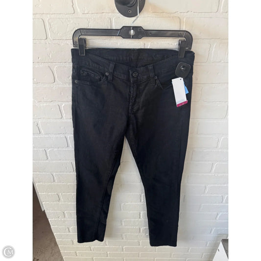 Jeans Straight By 7 For All Mankind In Black Denim, Size: 2