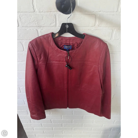 Jacket Leather By Pendleton In Red, Size: L