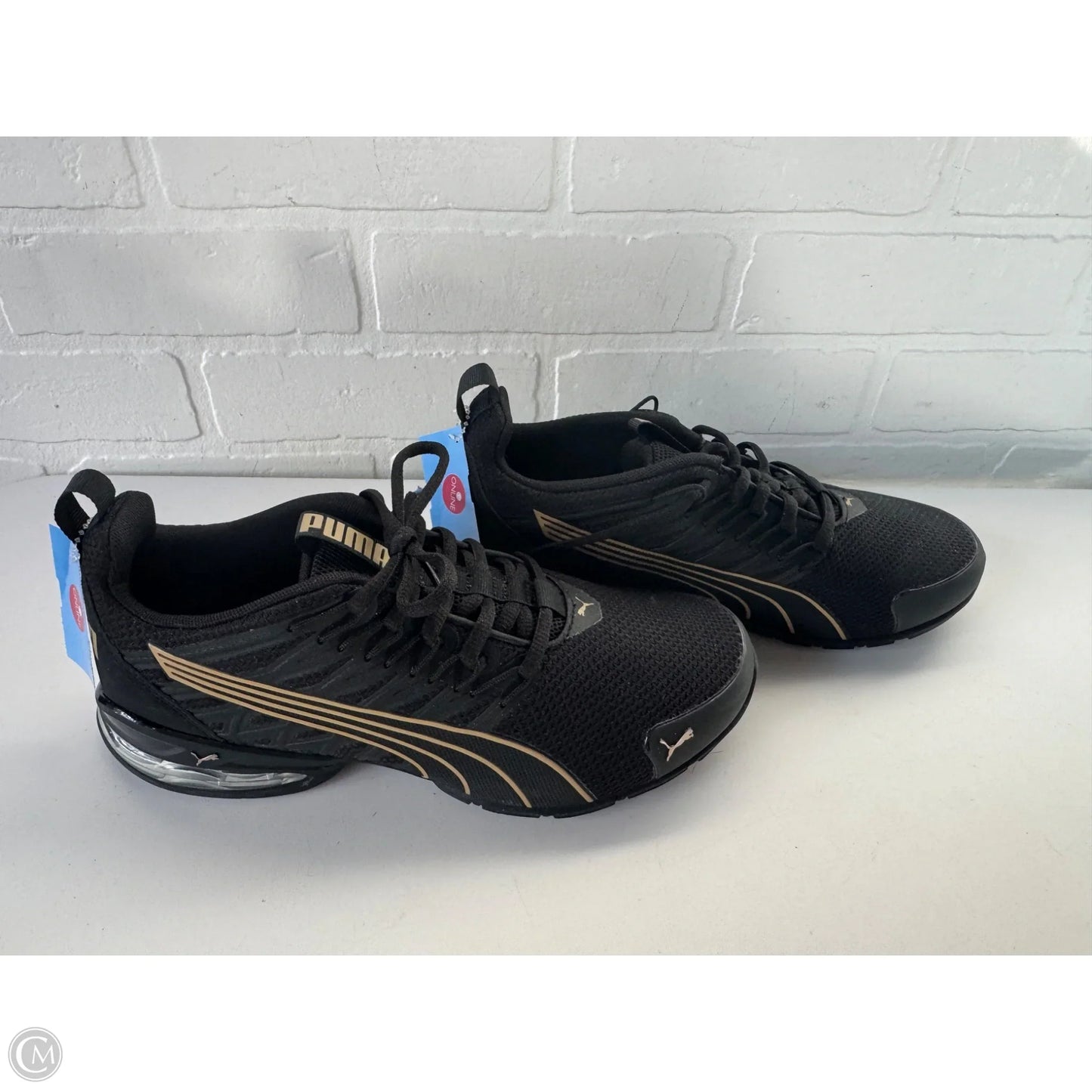 Shoes Athletic By Puma In Black & Gold, Size: 8