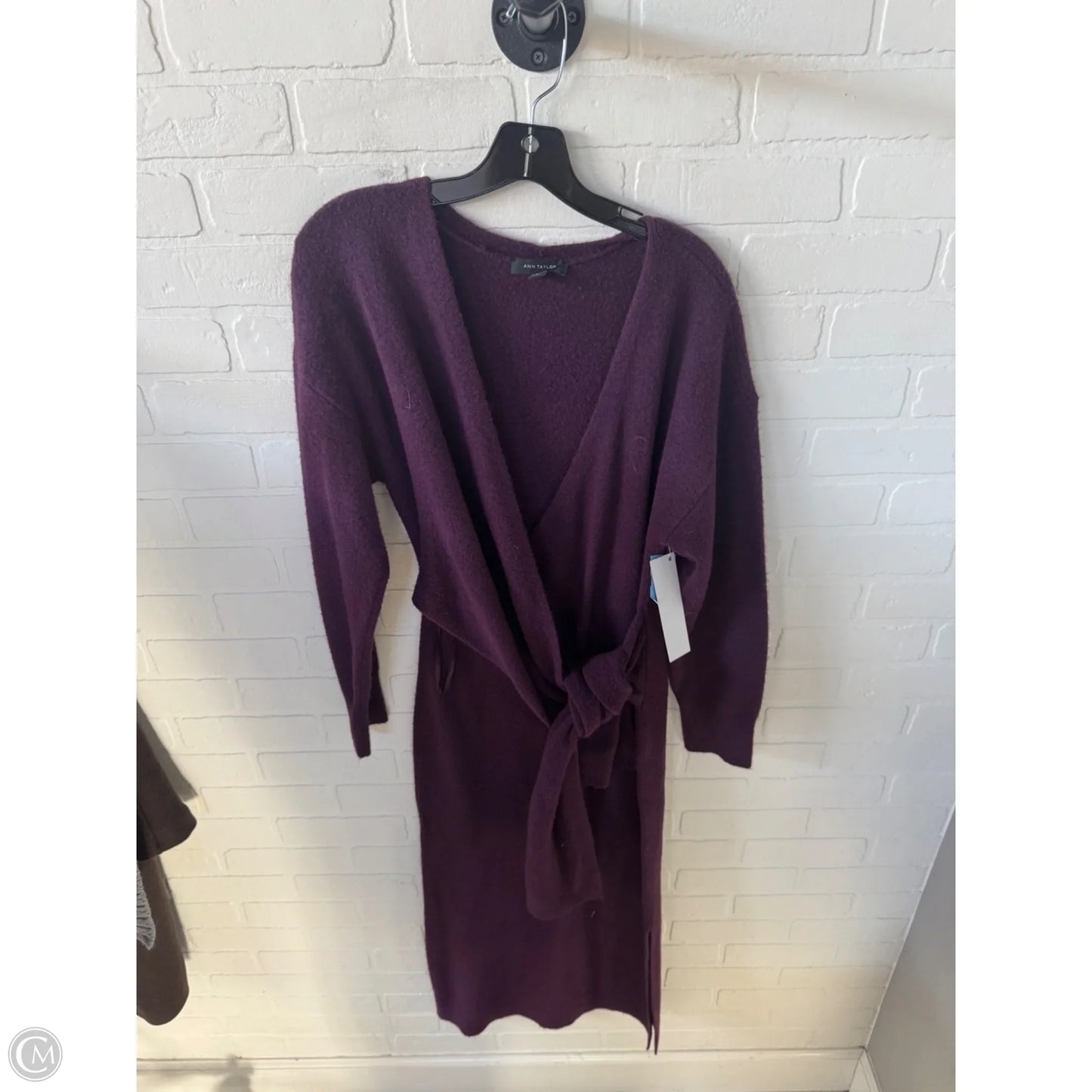 Dress Sweater By Ann Taylor In Purple, Size: L