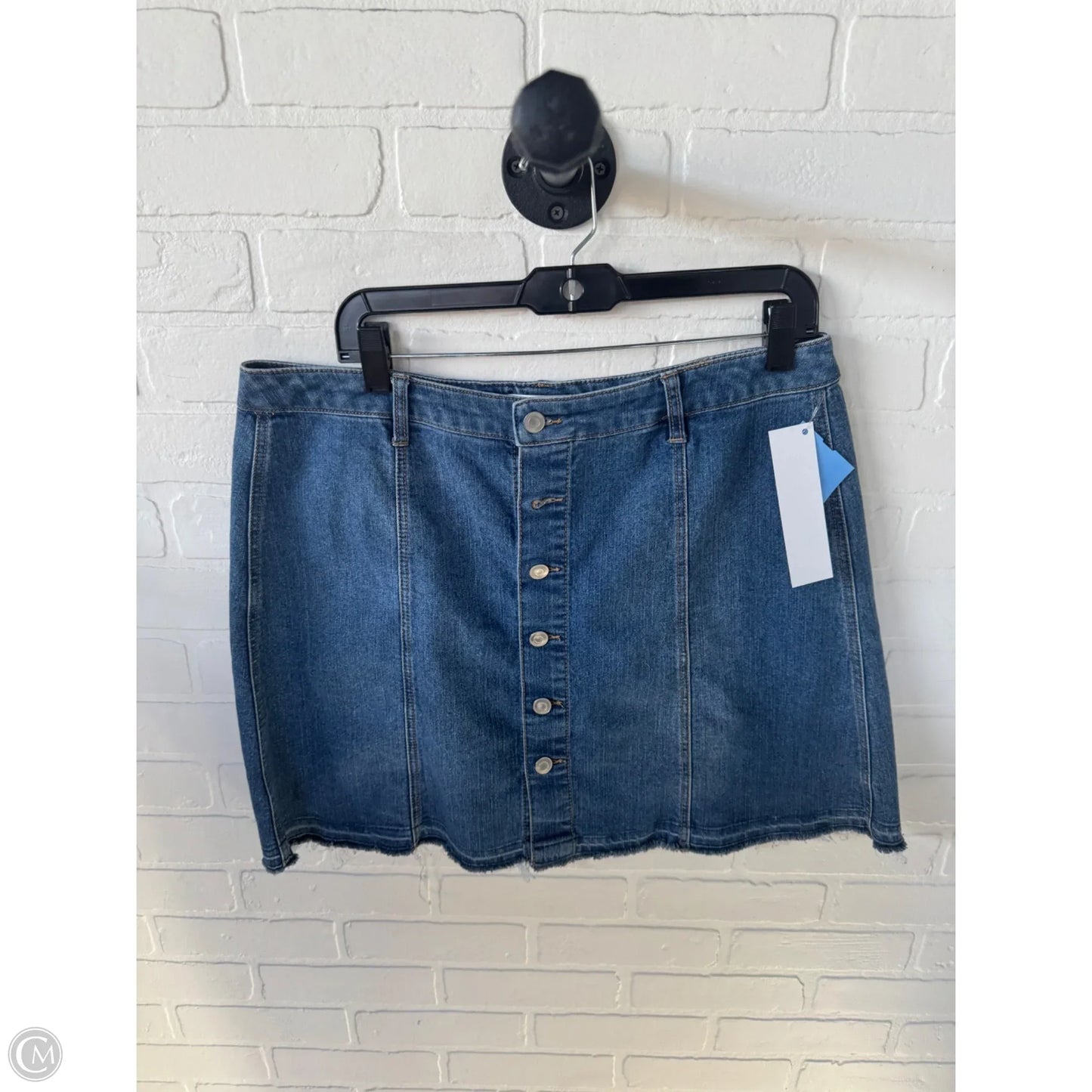Skirt Mini & Short By Love Fire In Blue Denim, Size: 16