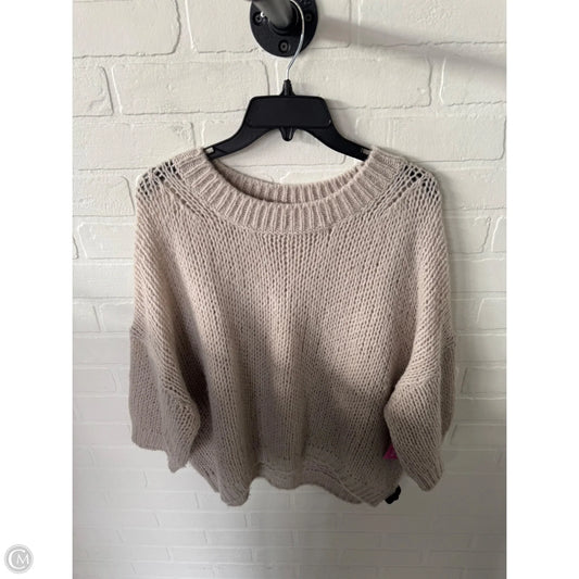 Sweater Short Sleeve By Cma In Tan, Size: Xl