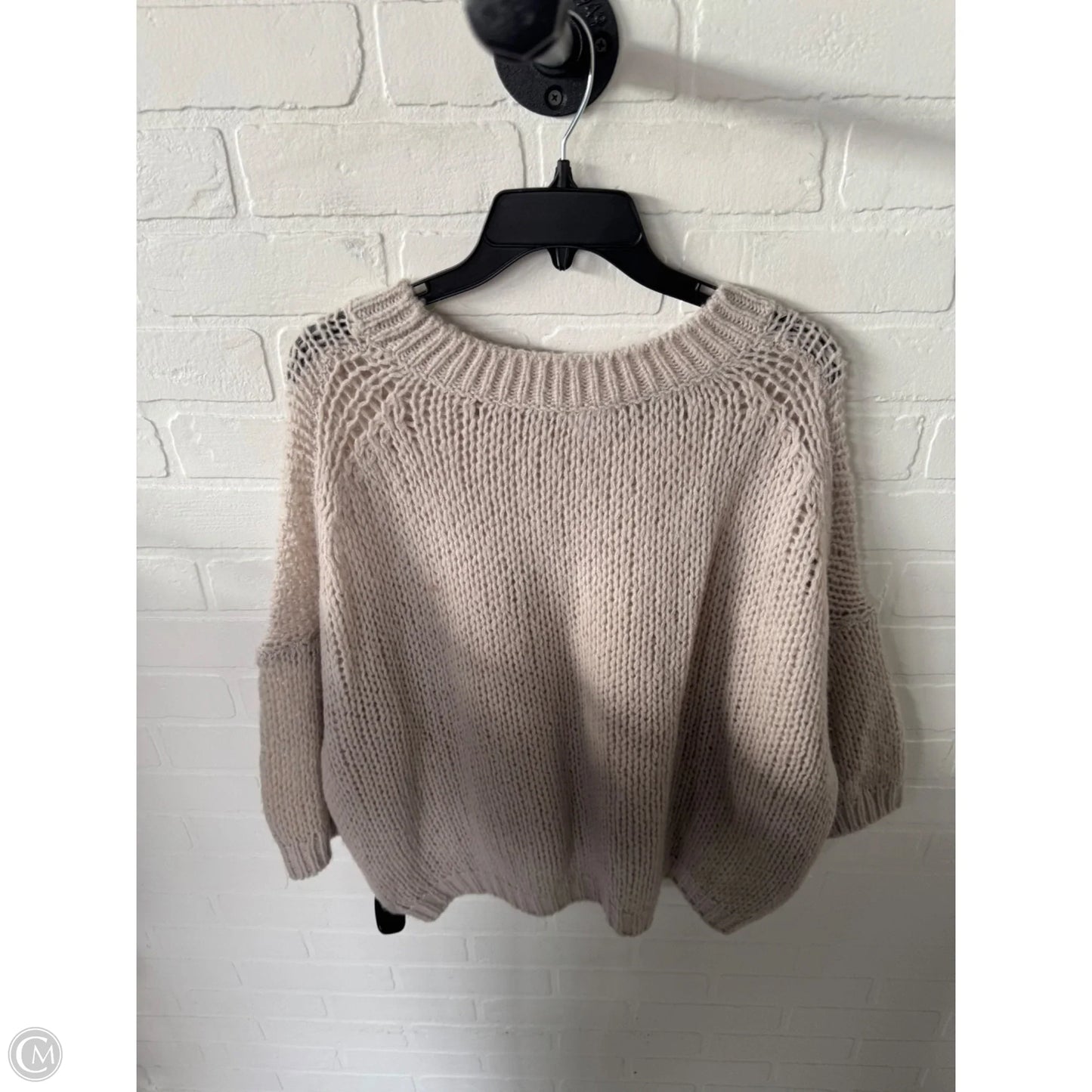 Sweater Short Sleeve By Cma In Tan, Size: Xl