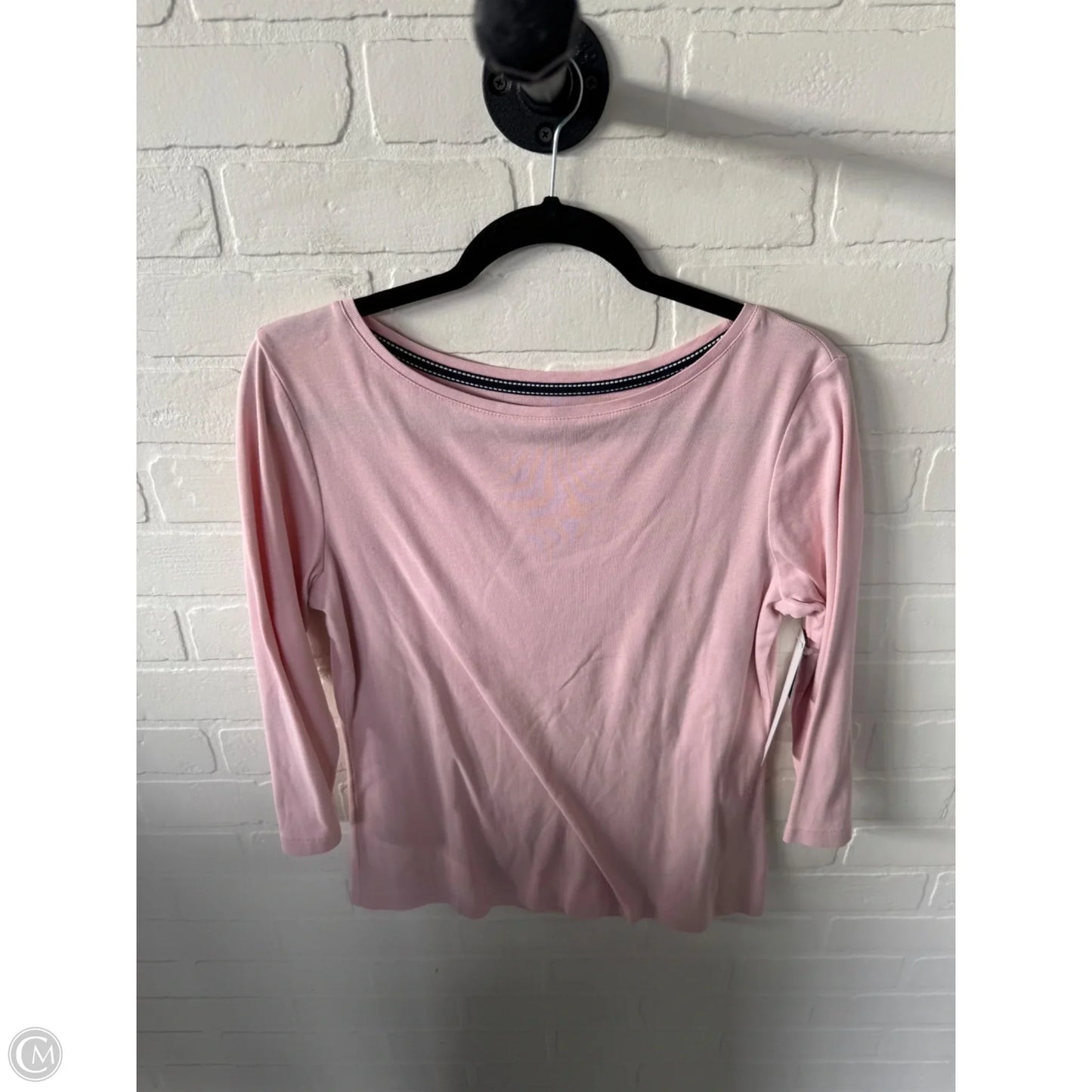 Top 3/4 Sleeve Basic By Talbots In Pink, Size: M