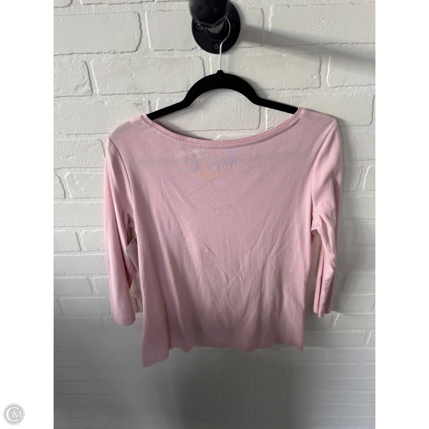 Top 3/4 Sleeve Basic By Talbots In Pink, Size: M