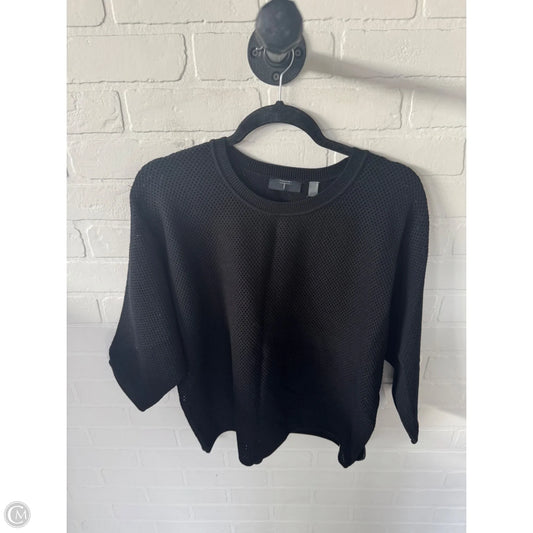 Sweater Short Sleeve By T Tahari In Black, Size: L