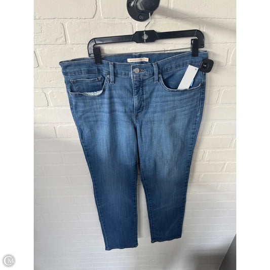 Jeans Straight By Levis In Blue Denim, Size: 16