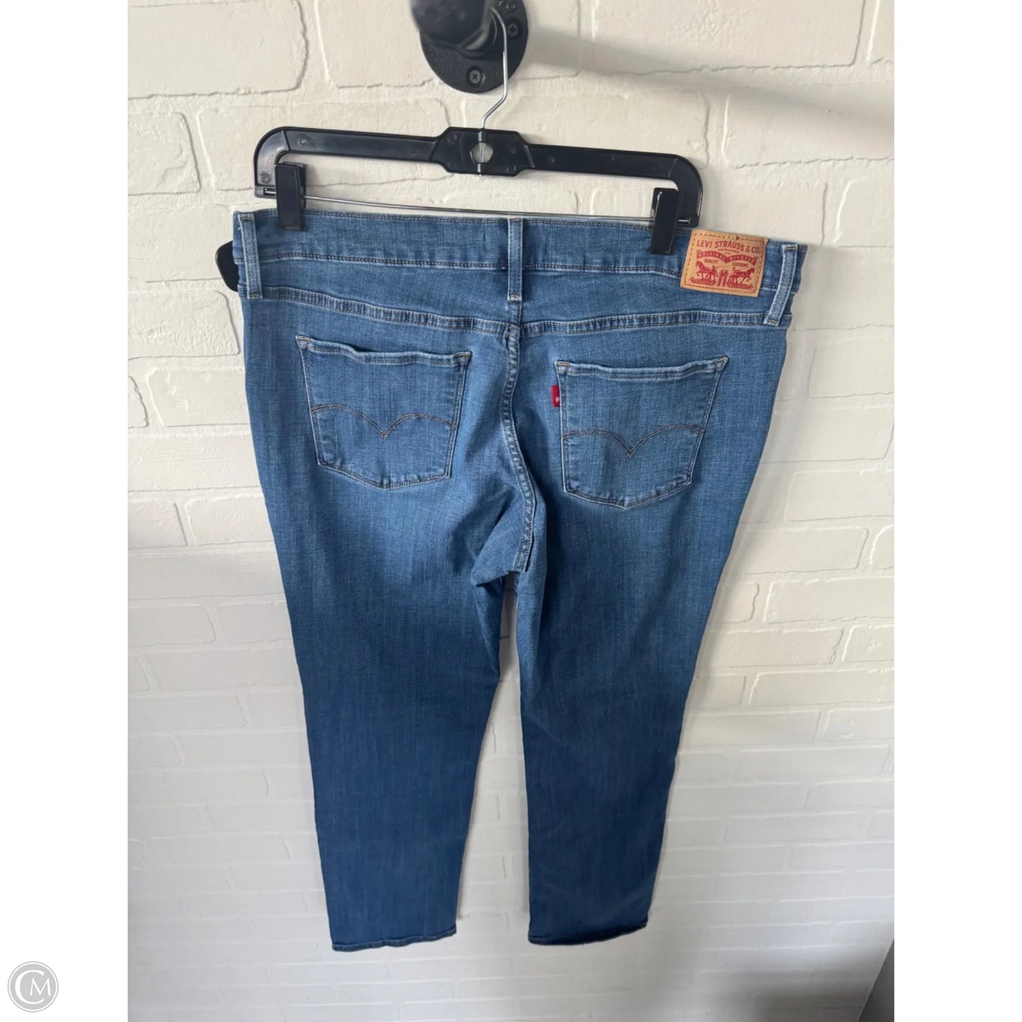 Jeans Straight By Levis In Blue Denim, Size: 16