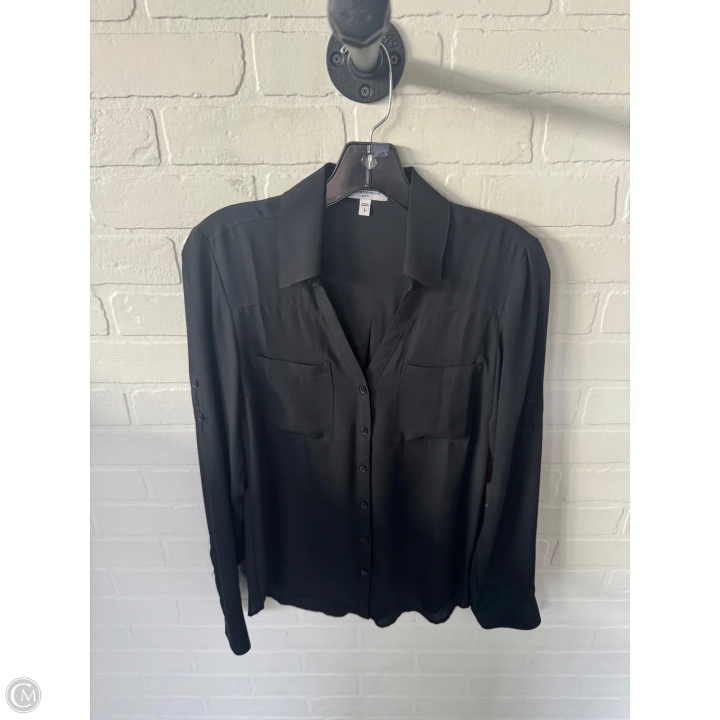 Top Long Sleeve By Express In Black, Size: S