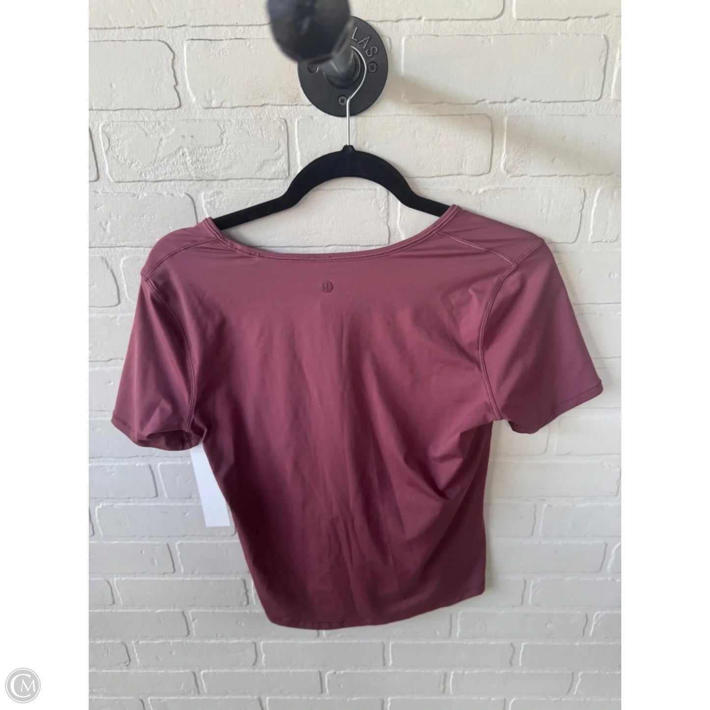 Athletic Top Short Sleeve By Lululemon In Pink, Size: S