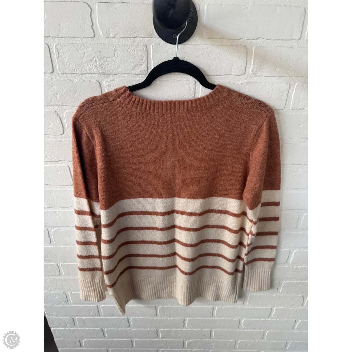 Sweater By Doe & Rae In Brown & Cream, Size: S