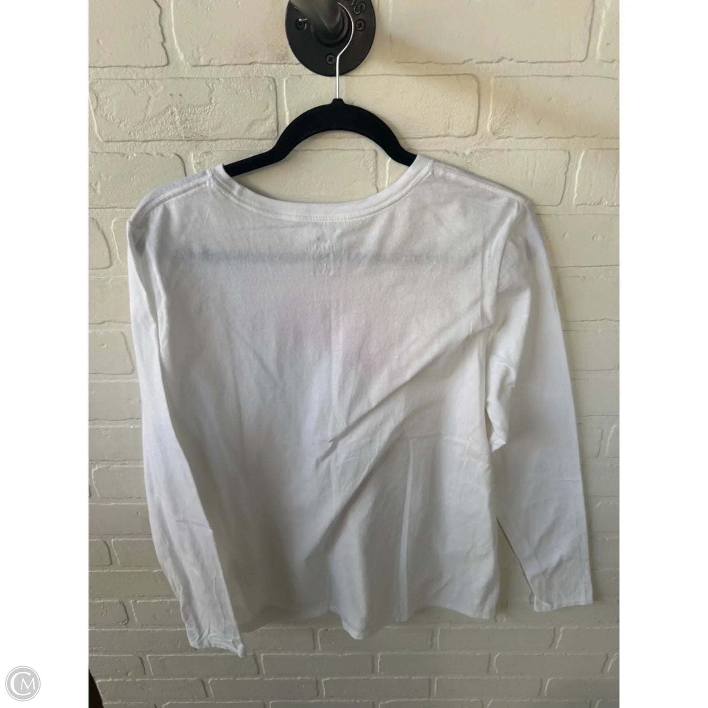 Athletic Top Long Sleeve Crewneck By Nike In White, Size: Xl