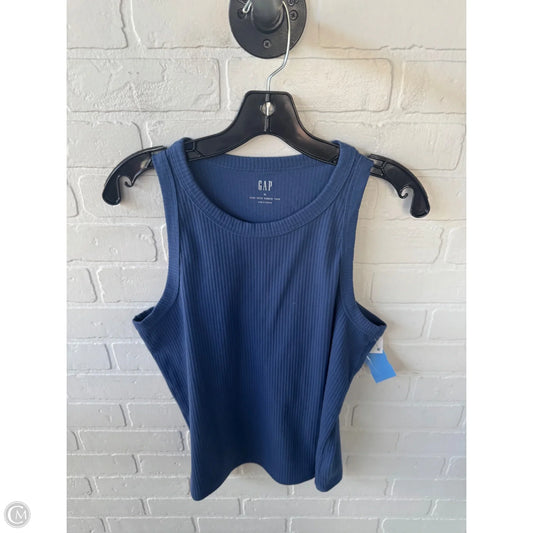 Top Sleeveless Basic By Gap In Blue, Size: Xl