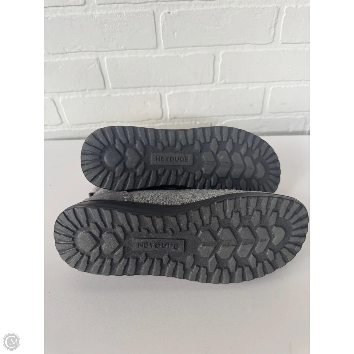 Boots Ankle Flats By Hey Dude In Grey, Size: 8