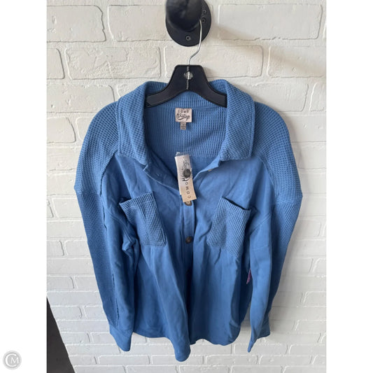 Top Long Sleeve By Como Vintage In Blue, Size: L