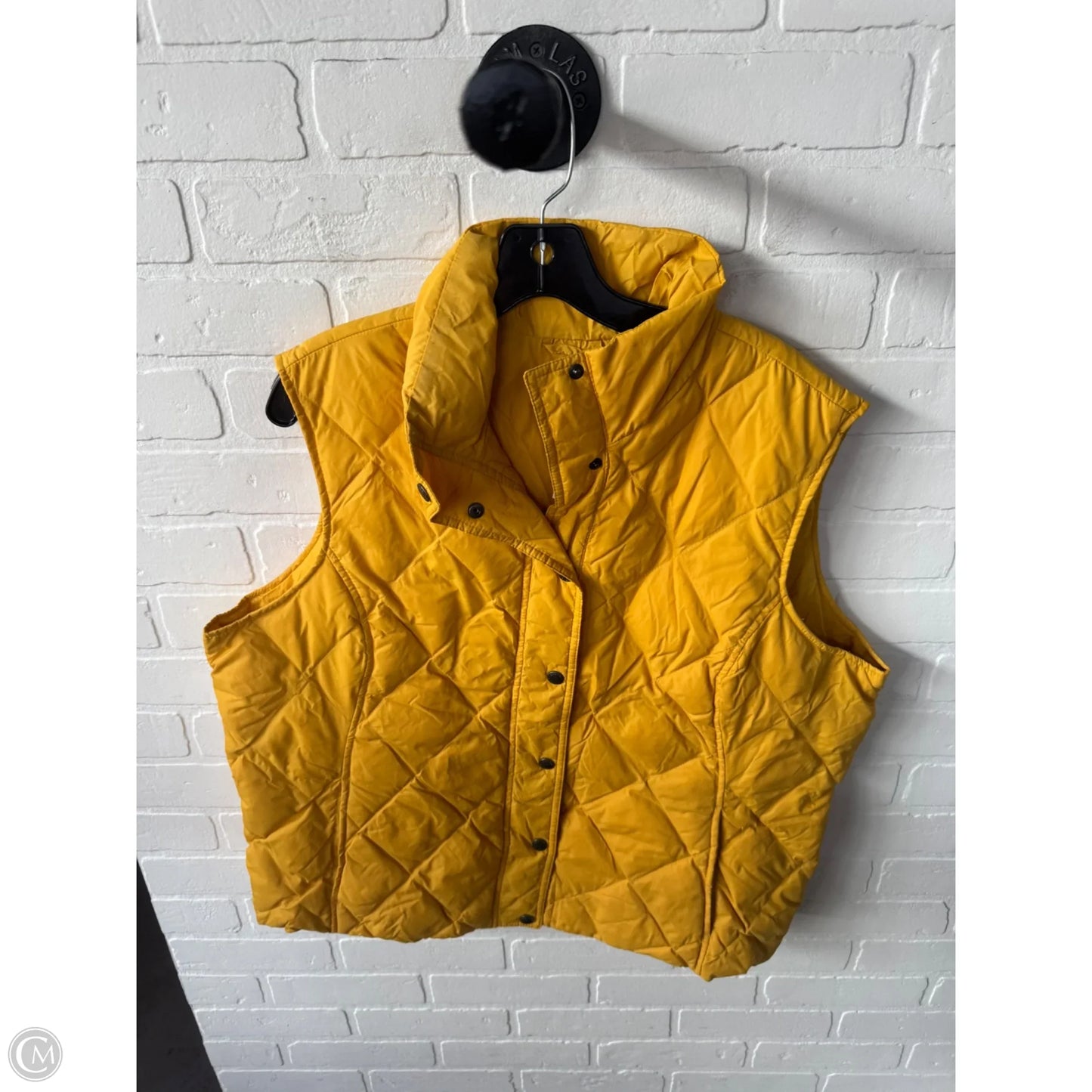 Vest Puffer & Quilted By Lands End In Yellow, Size: Xl