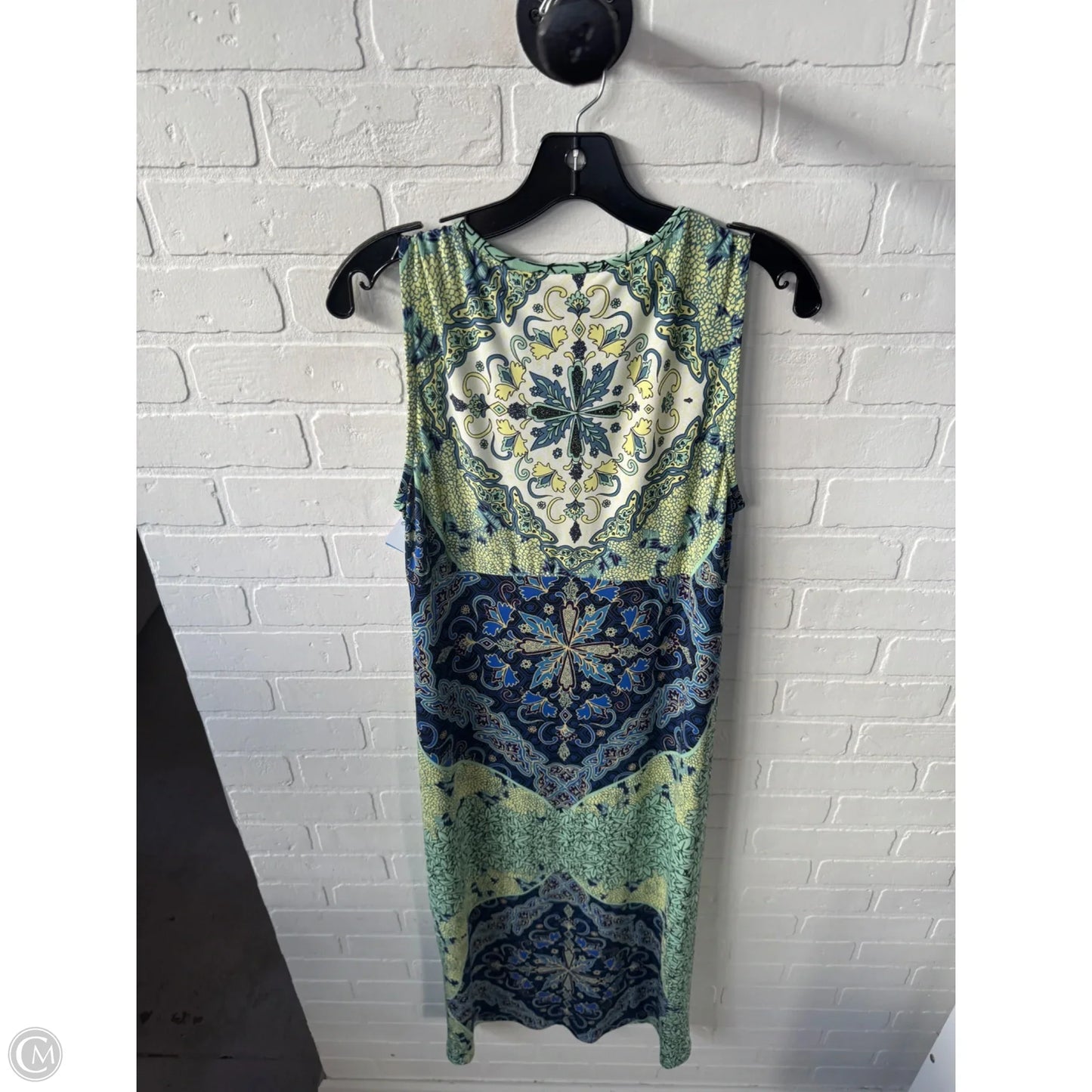 Dress Casual Maxi By Chicos In Blue & Green, Size: M
