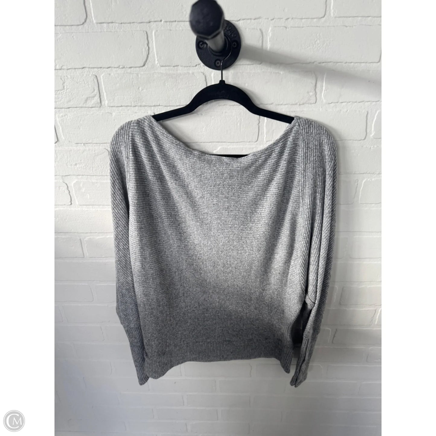 Top Long Sleeve Basic By Evereve In Grey, Size: M