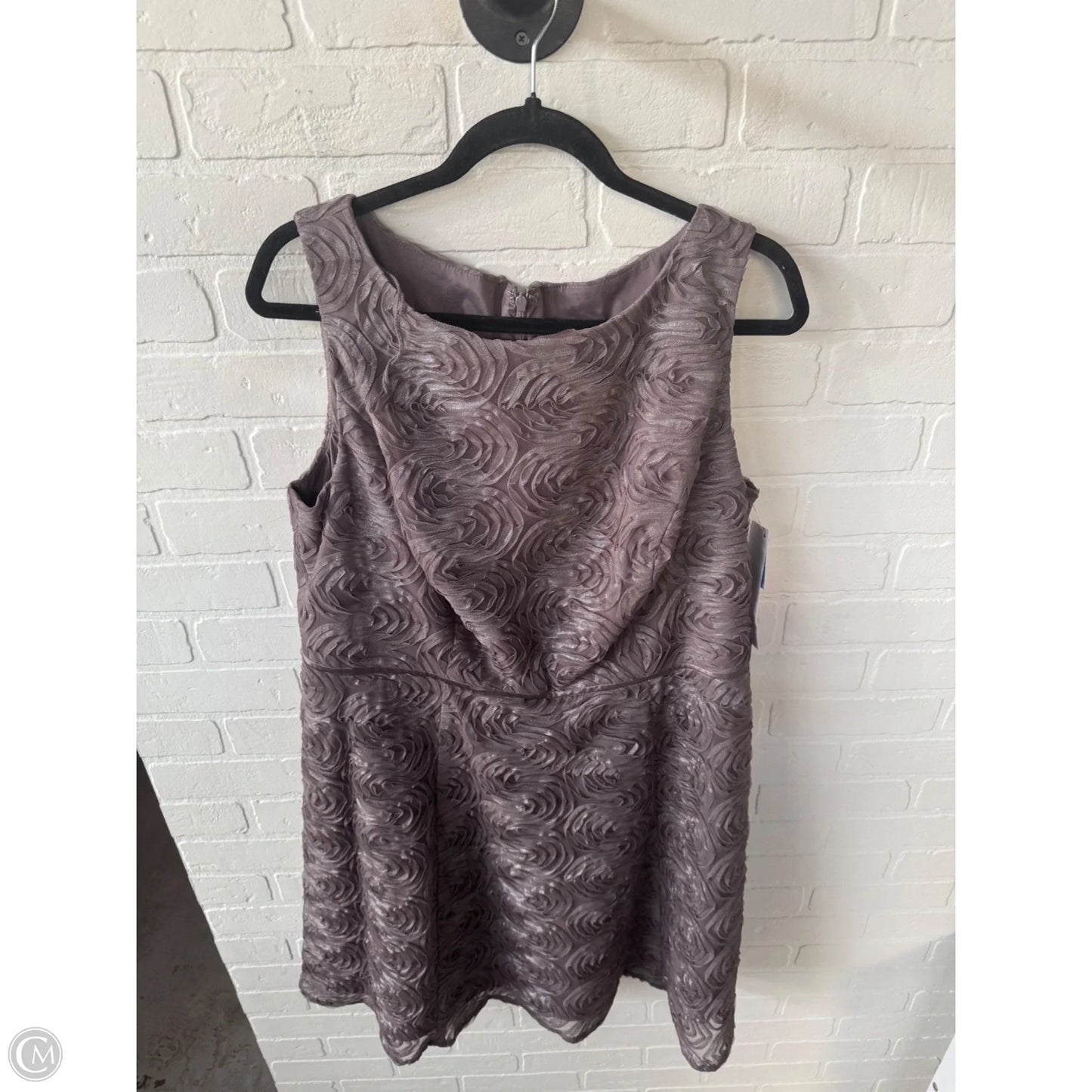 Dress Party Long By Adrianna Papell In Grey, Size: L