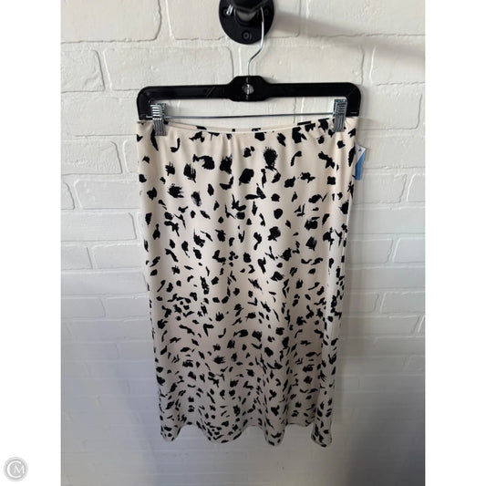 Skirt Midi By Gilli In Black & Cream, Size: 8