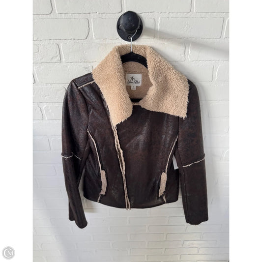 Jacket Faux Fur & Sherpa By Others Follow In Brown, Size: S