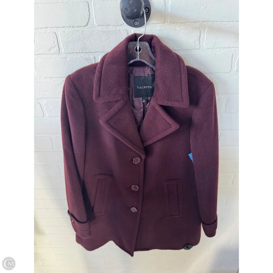 Coat Peacoat By Talbots In Maroon, Size: M