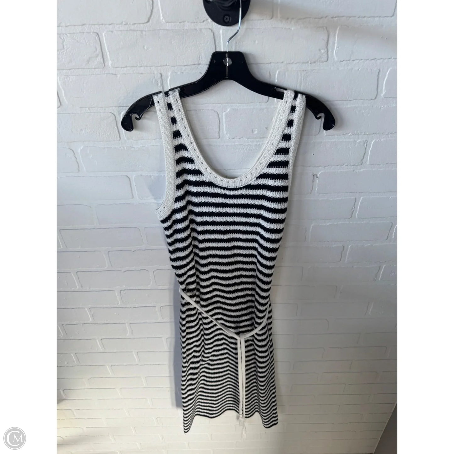 Dress Casual Midi By Nine West In Black & Cream, Size: M