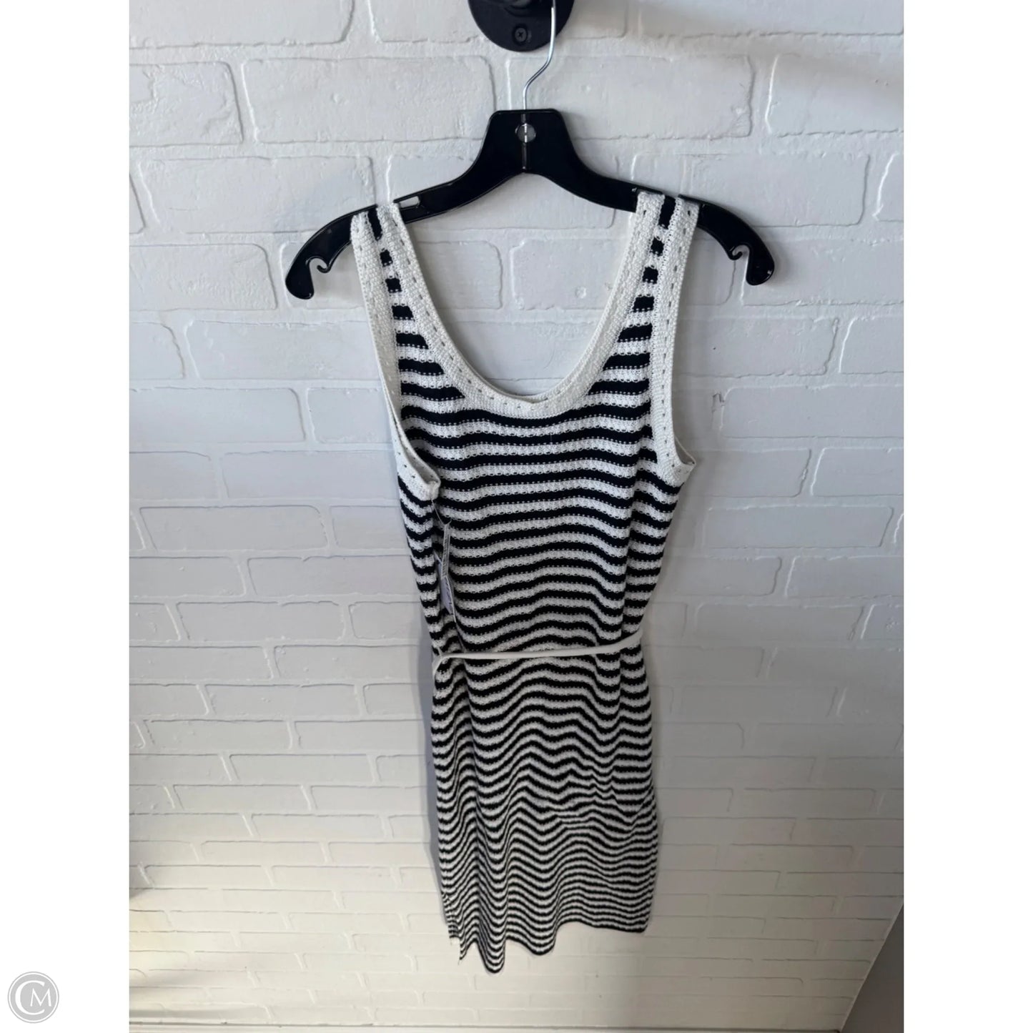 Dress Casual Midi By Nine West In Black & Cream, Size: M