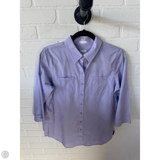Top 3/4 Sleeve By Chicos In Purple, Size: S