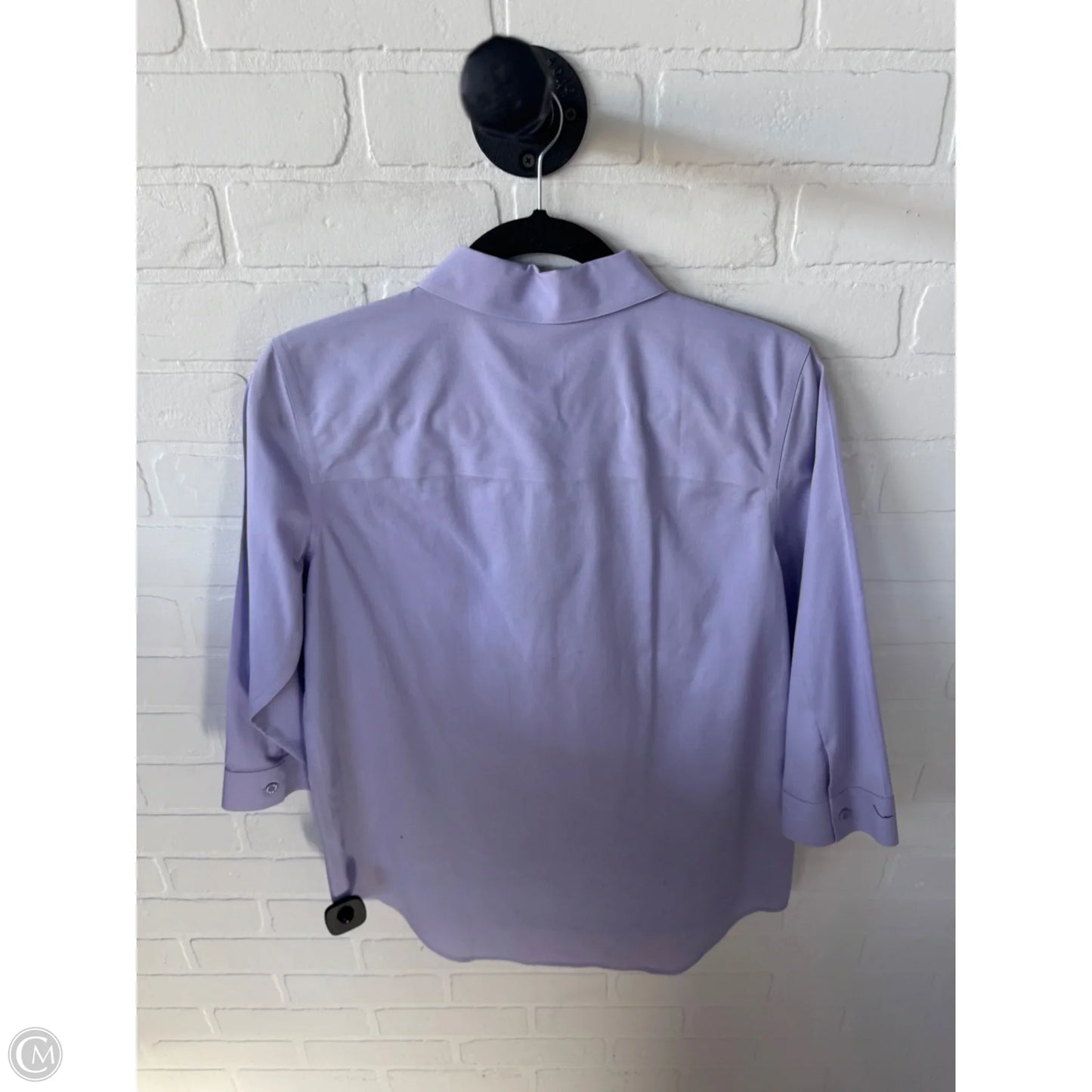 Top 3/4 Sleeve By Chicos In Purple, Size: S