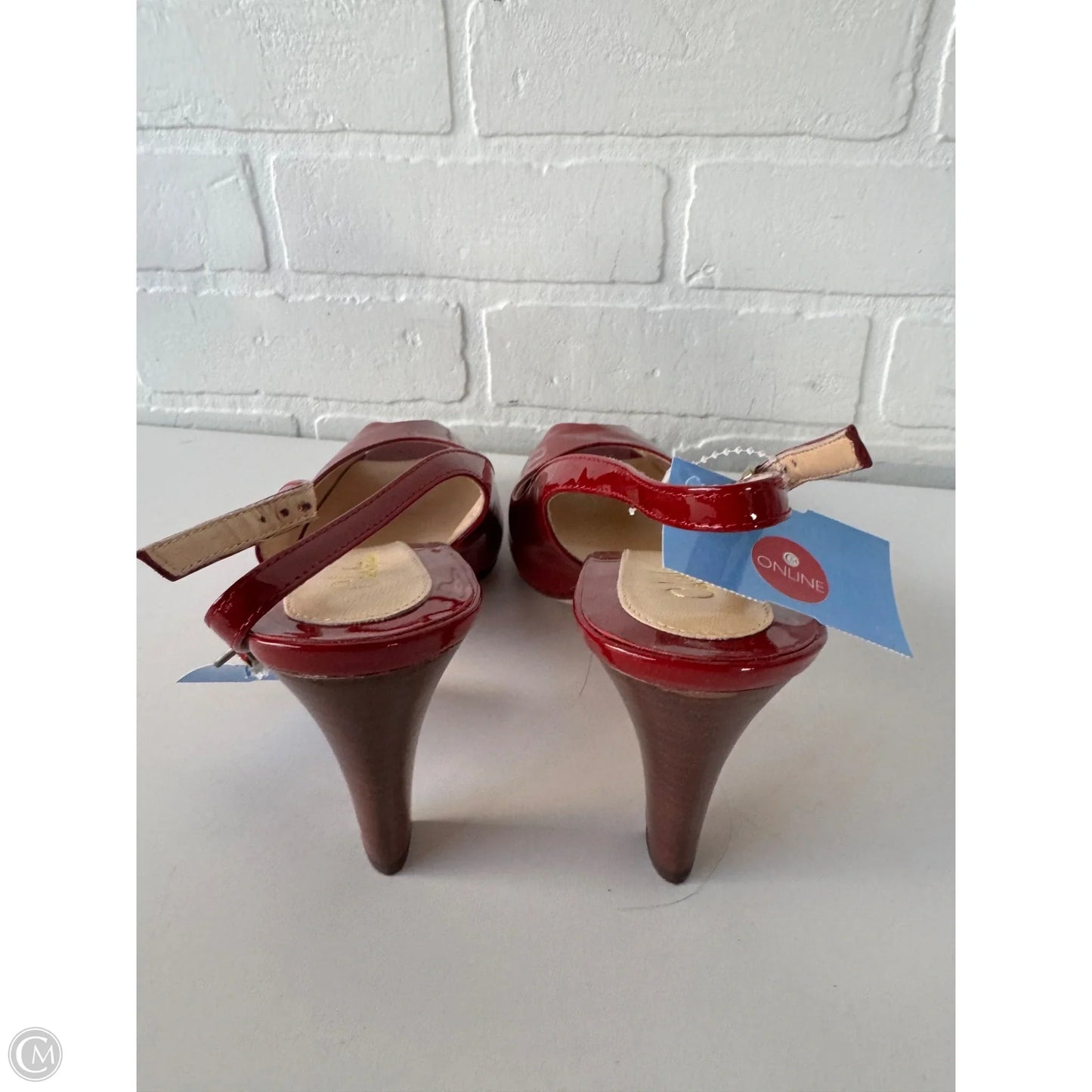 Sandals Heels Stiletto By Cole-haan In Red, Size: 7.5